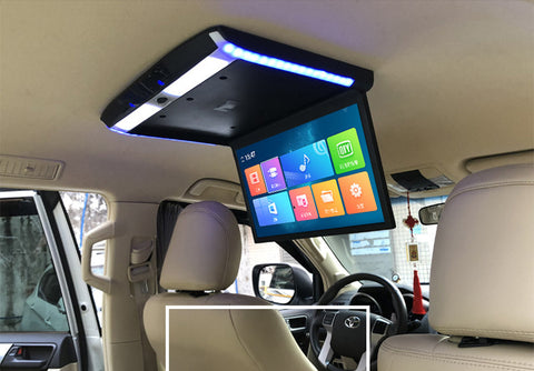 Car Monitor Ceiling Mount Roof 1080P Video IPS Screen WIFI/HDMI/USB/SD/FM/Bluetooth/Speaker/Game Android 8.1