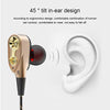Dual Drive Stereo Wired Earphone In-ear Headset Earbuds Bass Earphones For IPhone Samsung